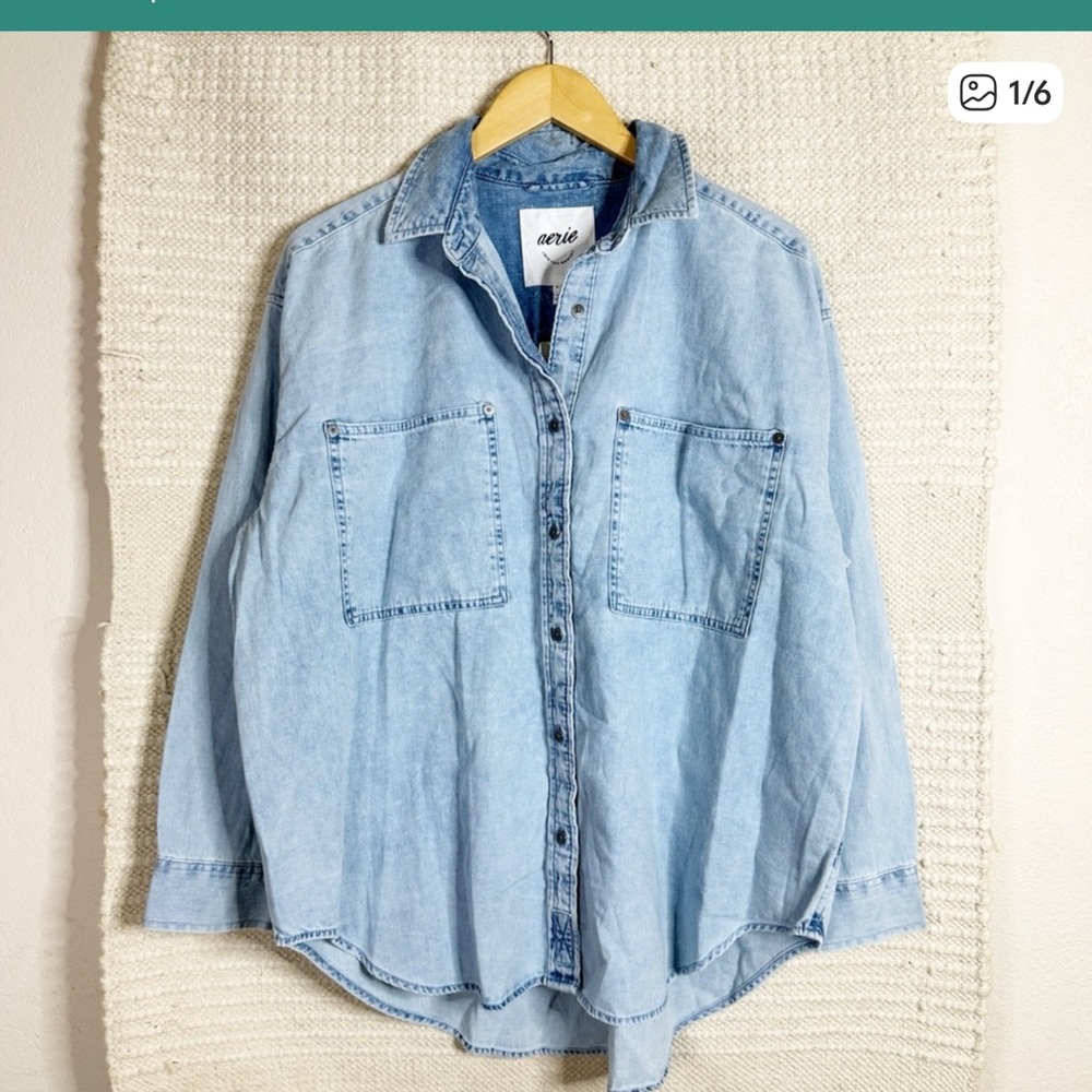 Aerie Jean shacket
